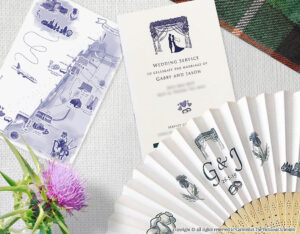 Various print designs for wedding branding, by Carmelius the Fictional Scientist