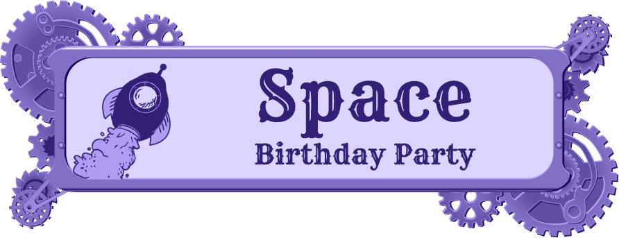 Space Birthday Button