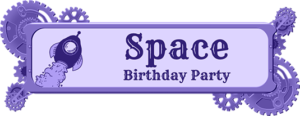 Space Birthday Button