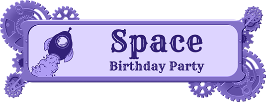 Space Birthday Button